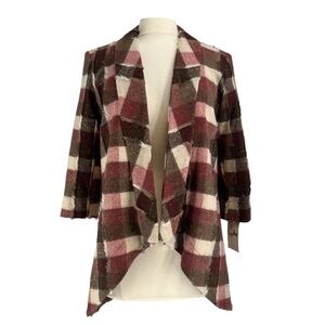 ALBERTO MAKALI Wool Blend Plaid Jacket M